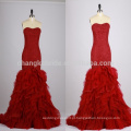 2016 Borgonha Sweetheart Mermaid Ruffle Vestido de Noiva Vintage Color Wedding Gown For Bride